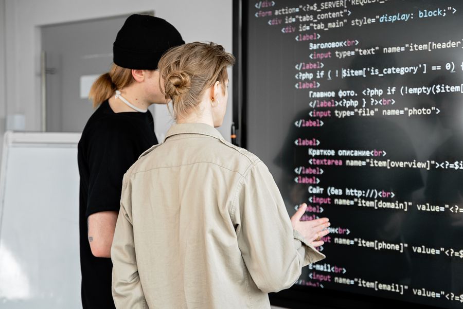 person learning to code