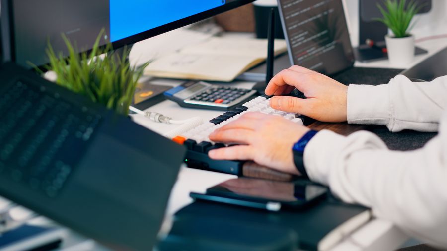 person learning to code