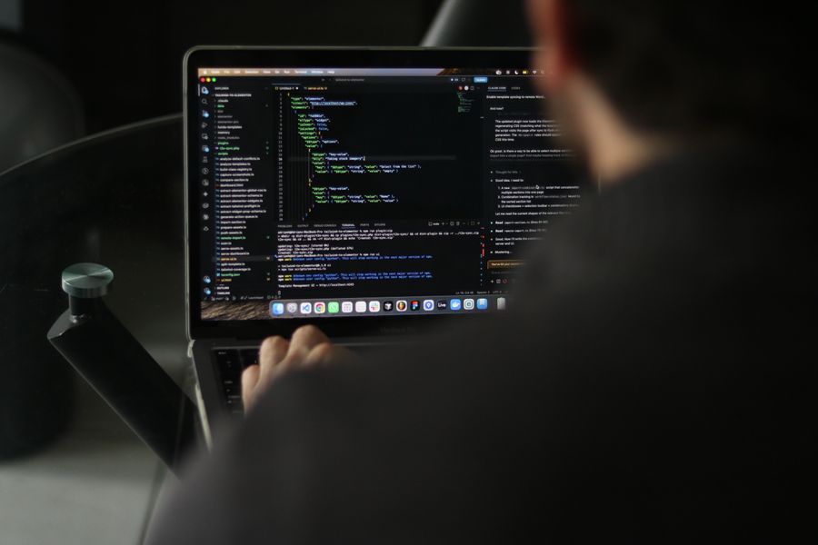 person learning to code