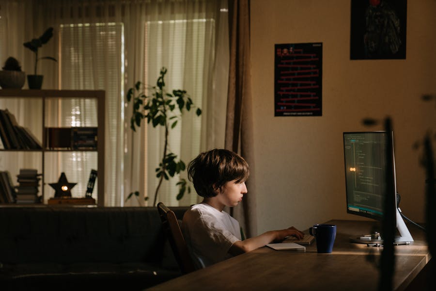 person learning to code