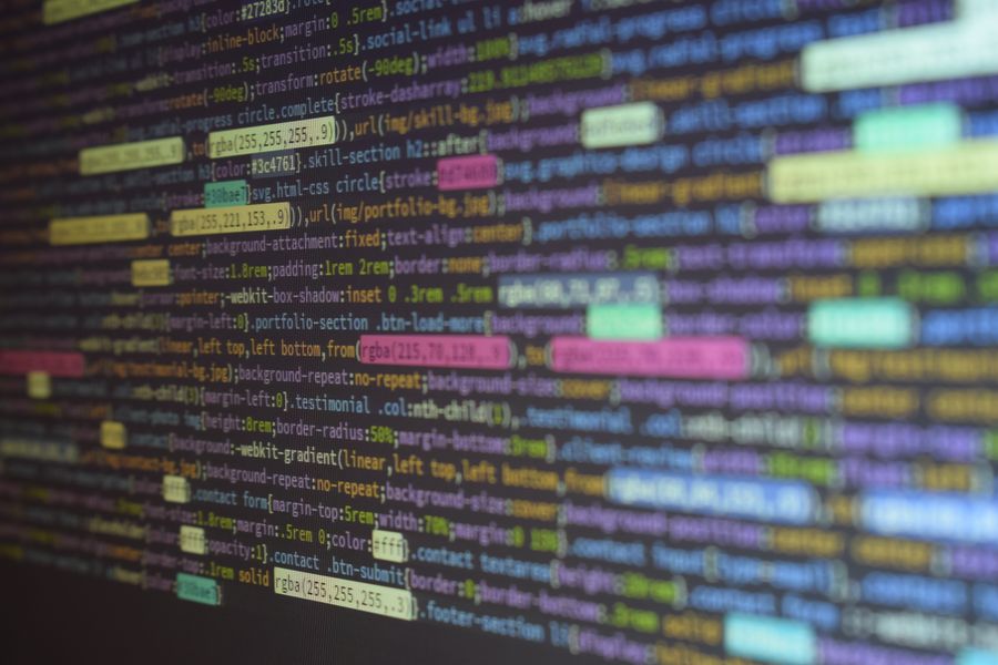 coding on screen
