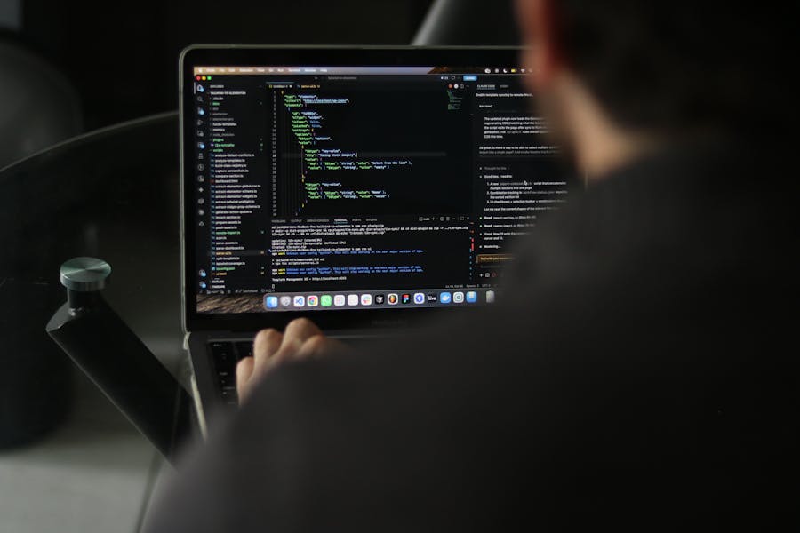 person learning to code