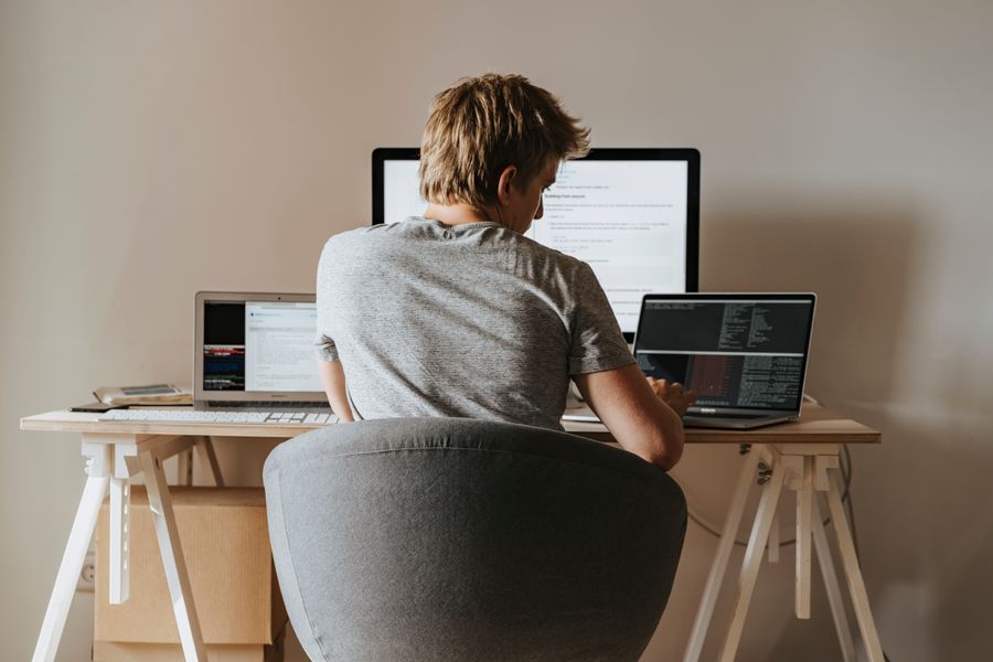 programmer working screen