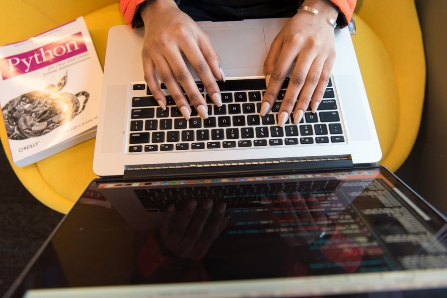 person learning to code
