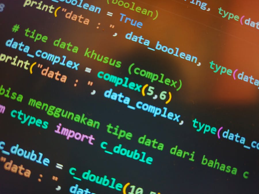 code on computer screen