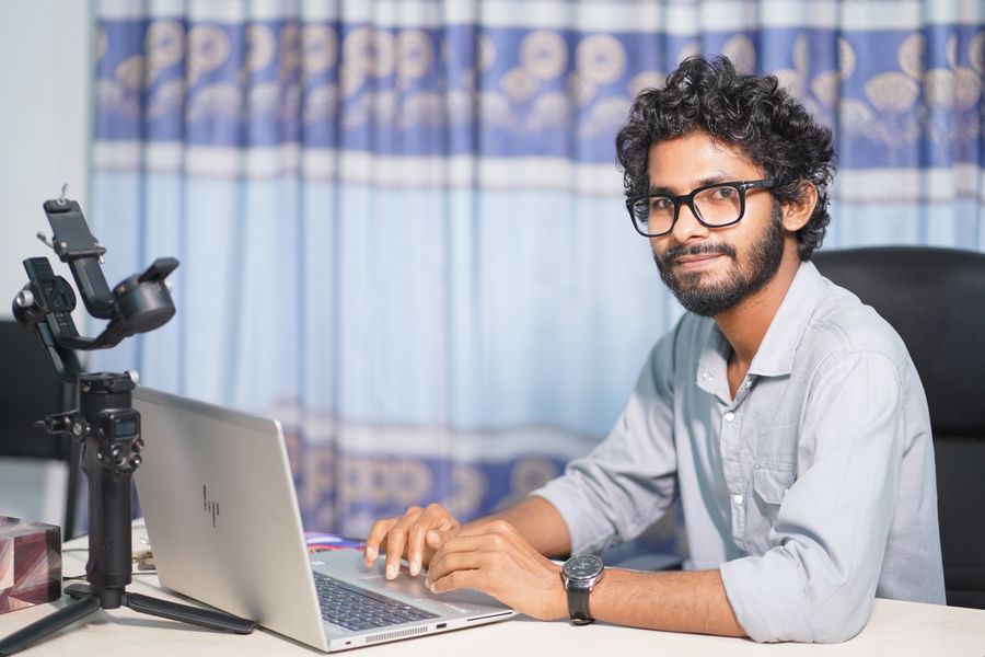developer at laptop