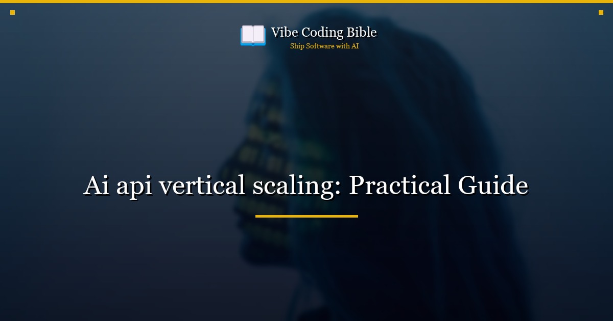 Ai api vertical scaling: Practical Guide