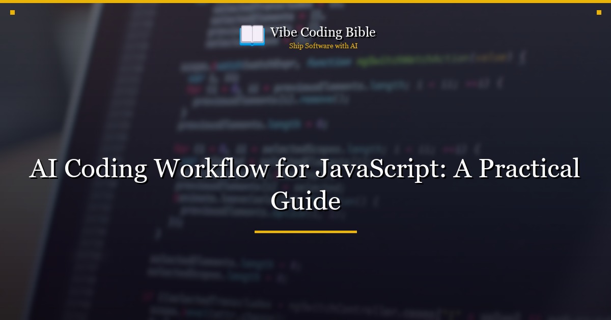 AI Coding Workflow for JavaScript: A Practical Guide