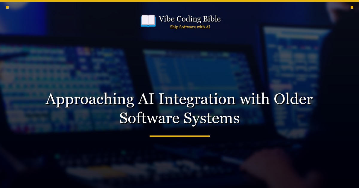 Approaching AI Integration with Older Software Systems