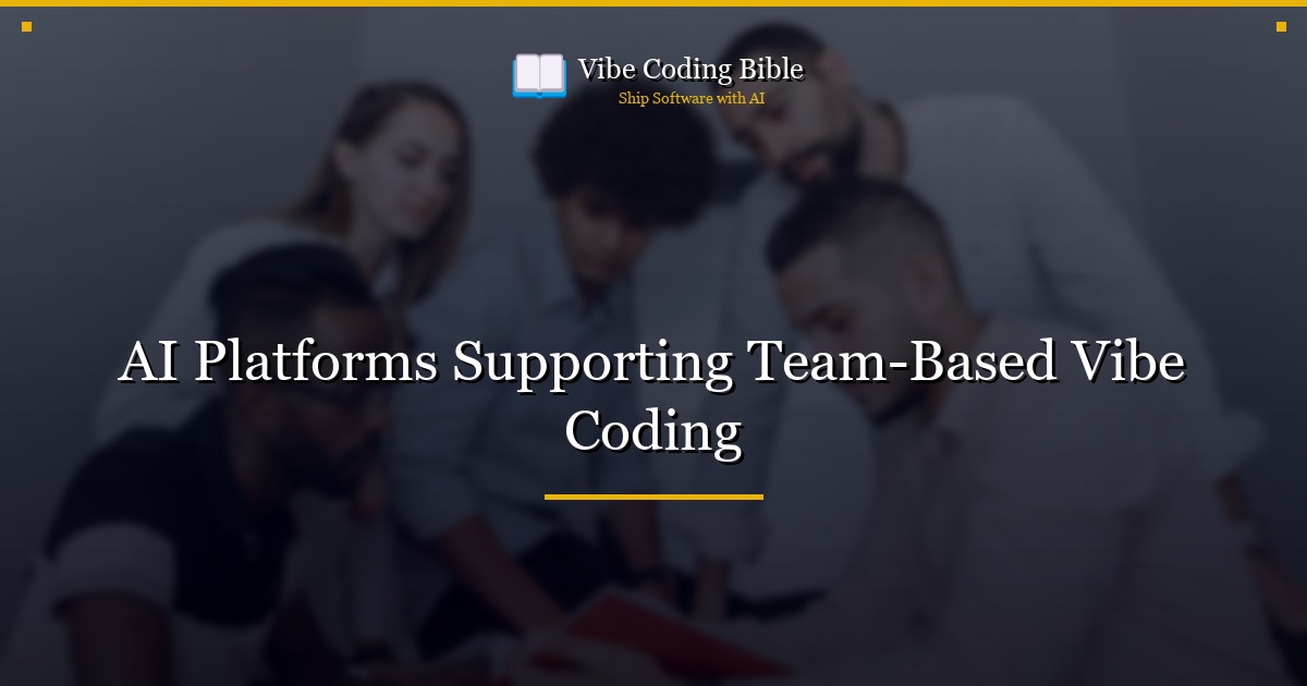 AI Platforms Supporting Team-Based Vibe Coding