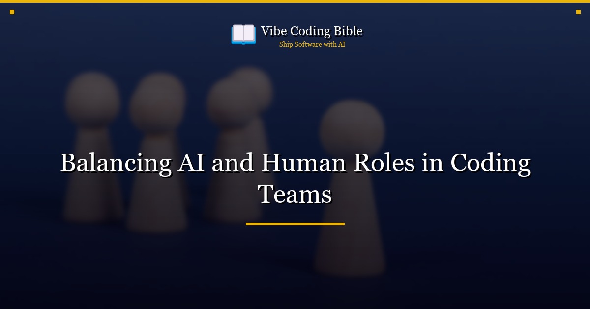 Balancing AI and Human Roles in Coding Teams