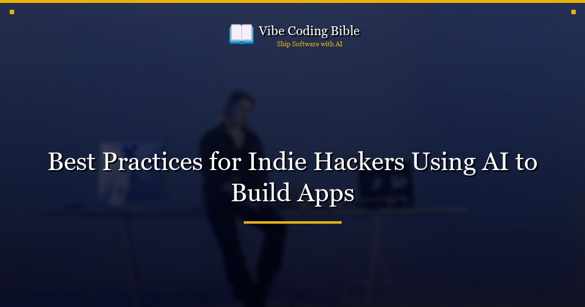 Best Practices for Indie Hackers Using AI to Build Apps