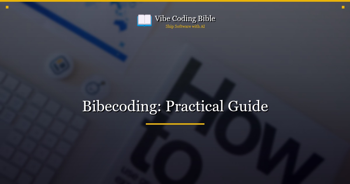 Bibecoding: Practical Guide
