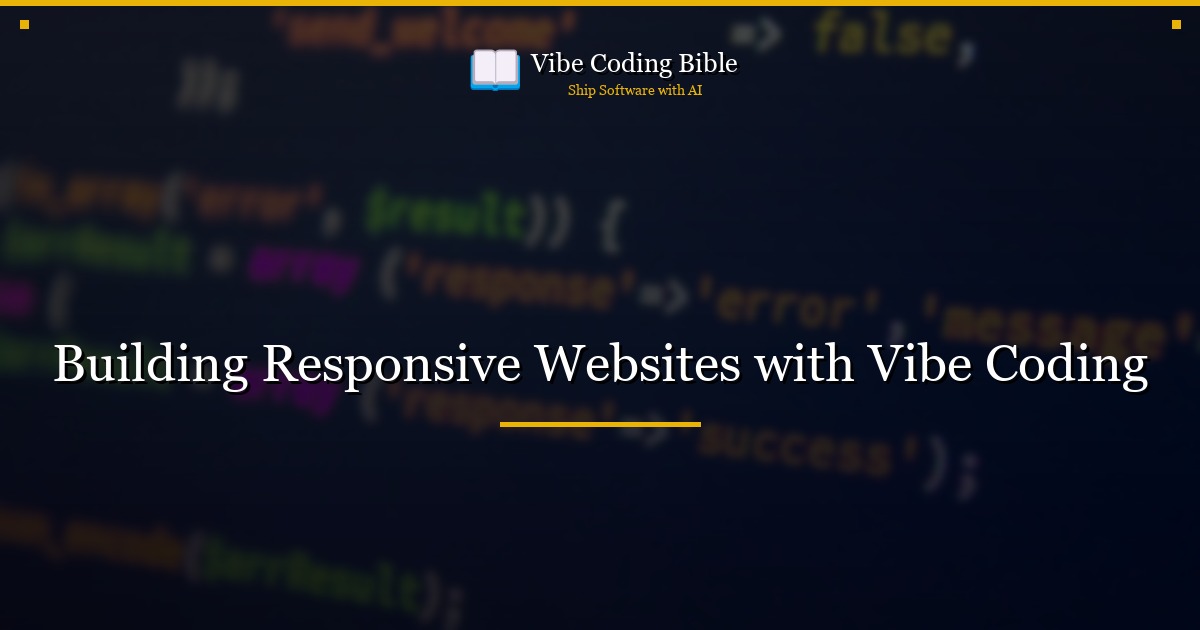 Building Responsive Websites with Vibe Coding