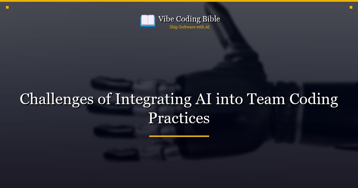 Challenges of Integrating AI into Team Coding Practices