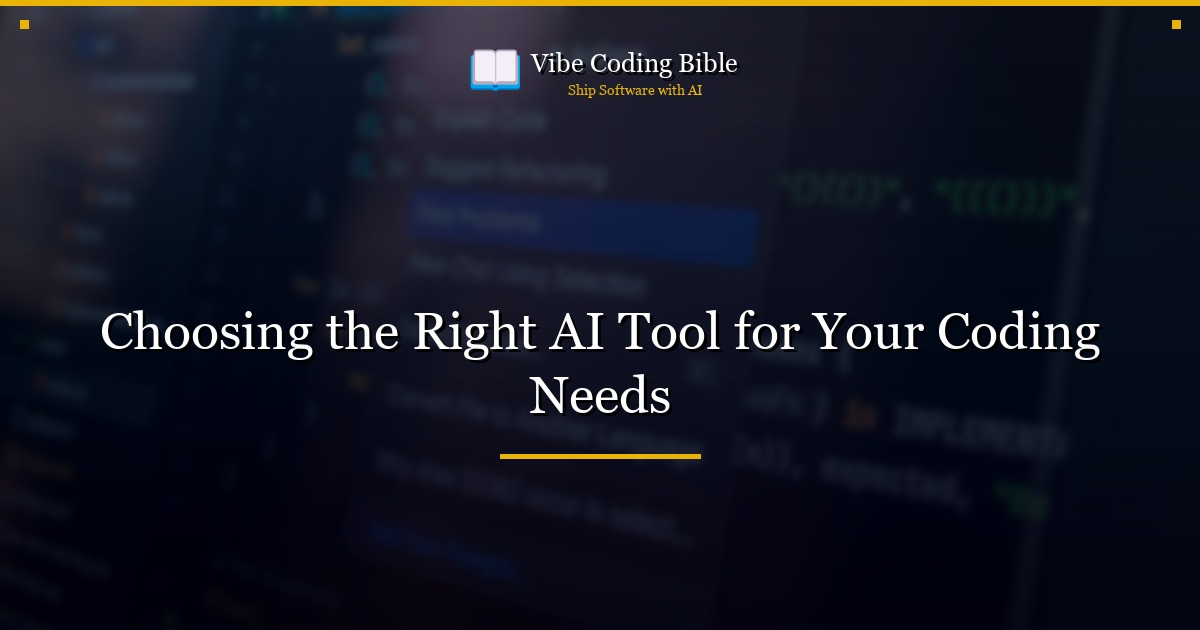Choosing the Right AI Tool for Your Coding Needs