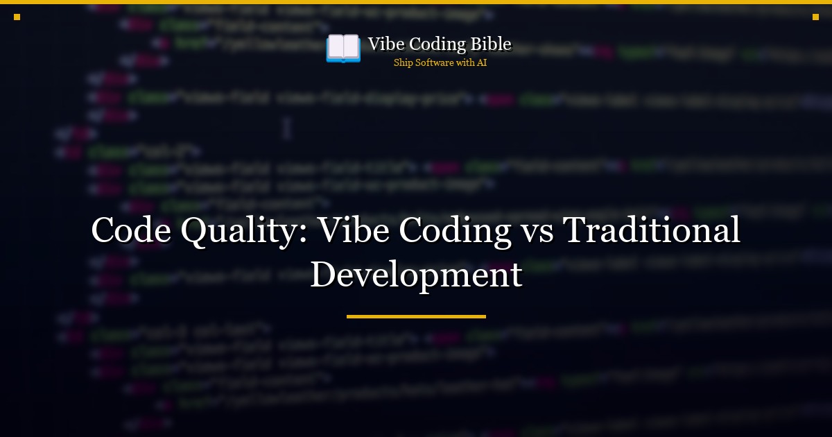 Code Quality: Vibe Coding vs Traditional Development