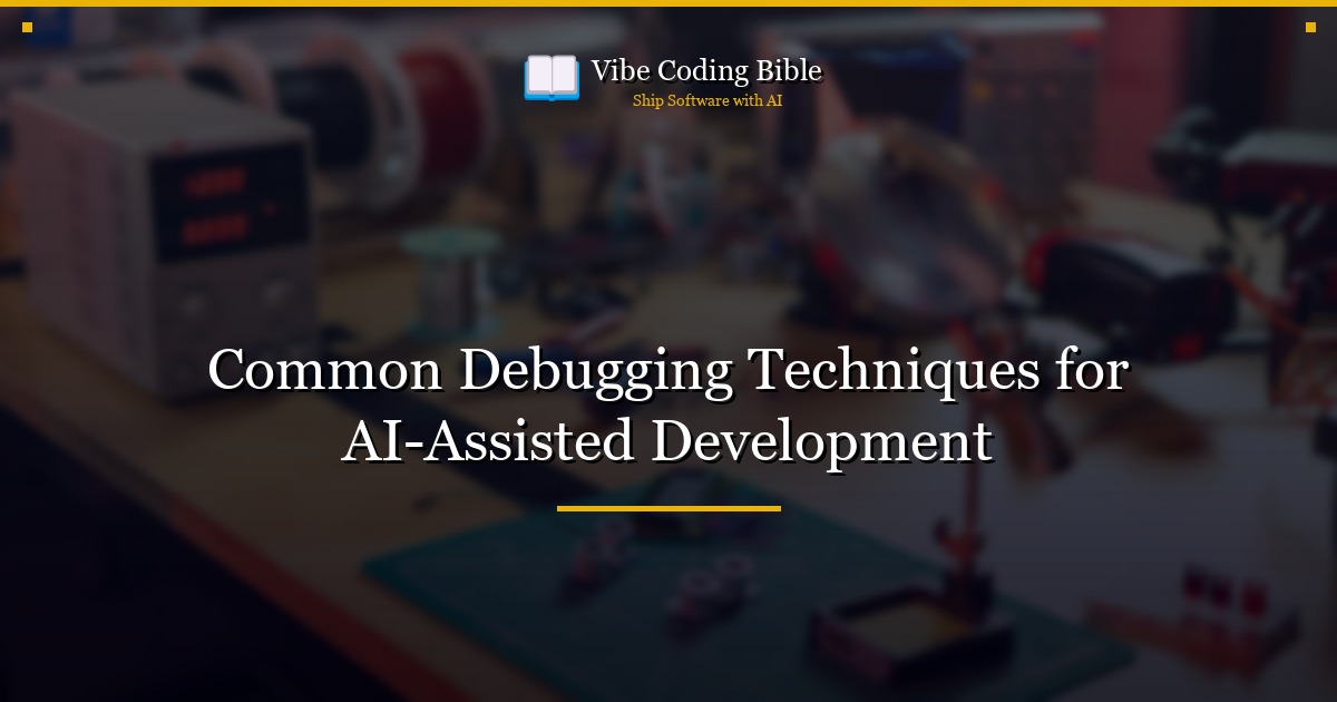 Common Debugging Techniques for AI-Assisted Development