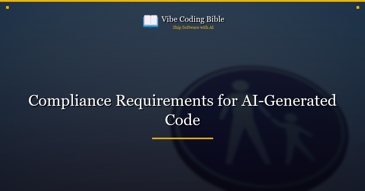 Compliance Requirements for AI-Generated Code