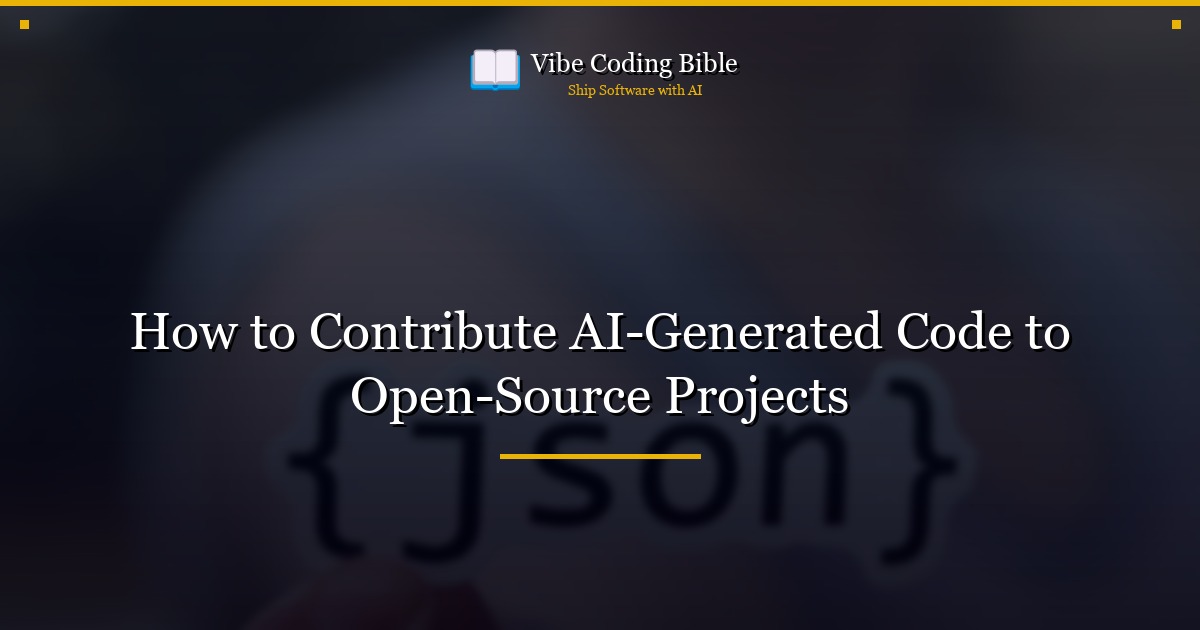 How to Contribute AI-Generated Code to Open-Source Projects