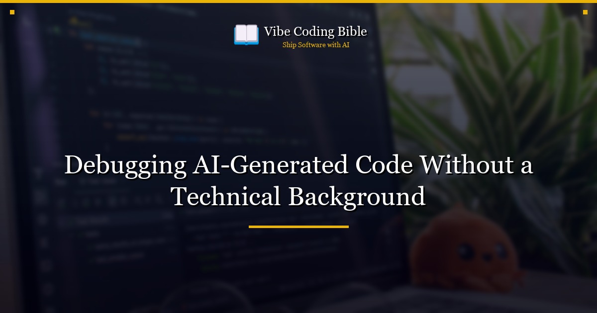 Debugging AI-Generated Code Without a Technical Background