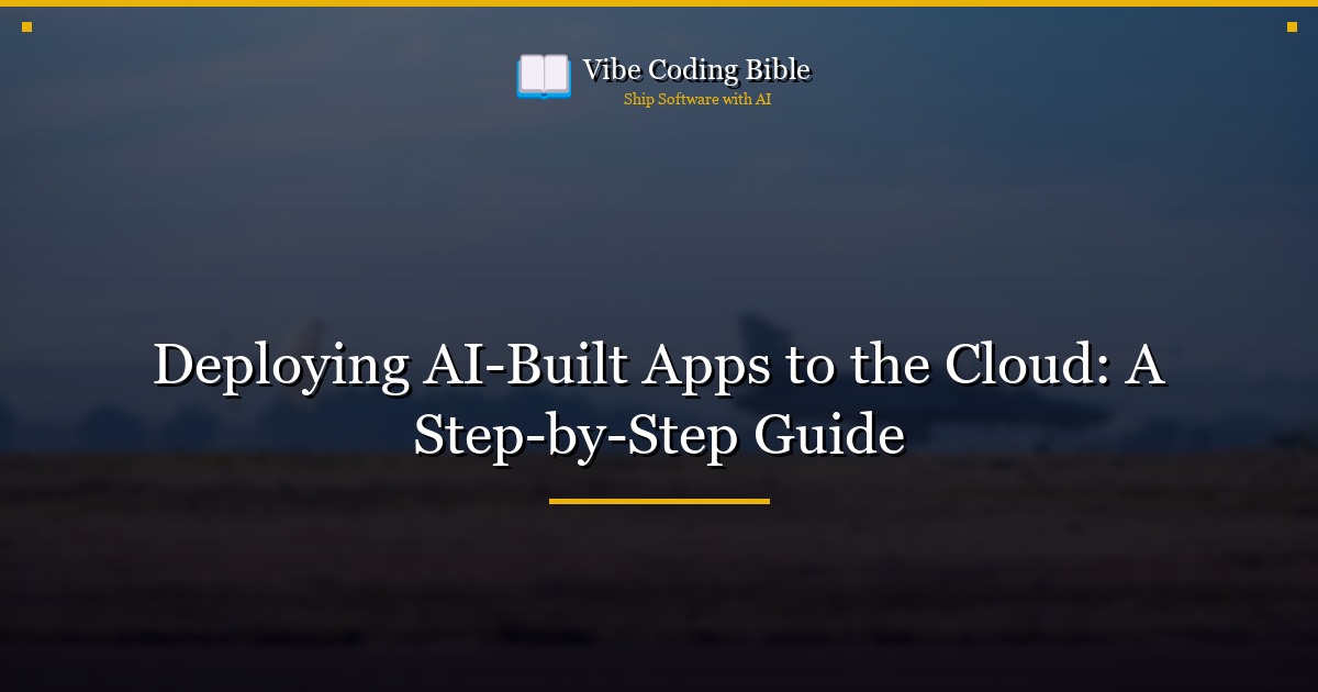Deploying AI-Built Apps to the Cloud: A Step-by-Step Guide
