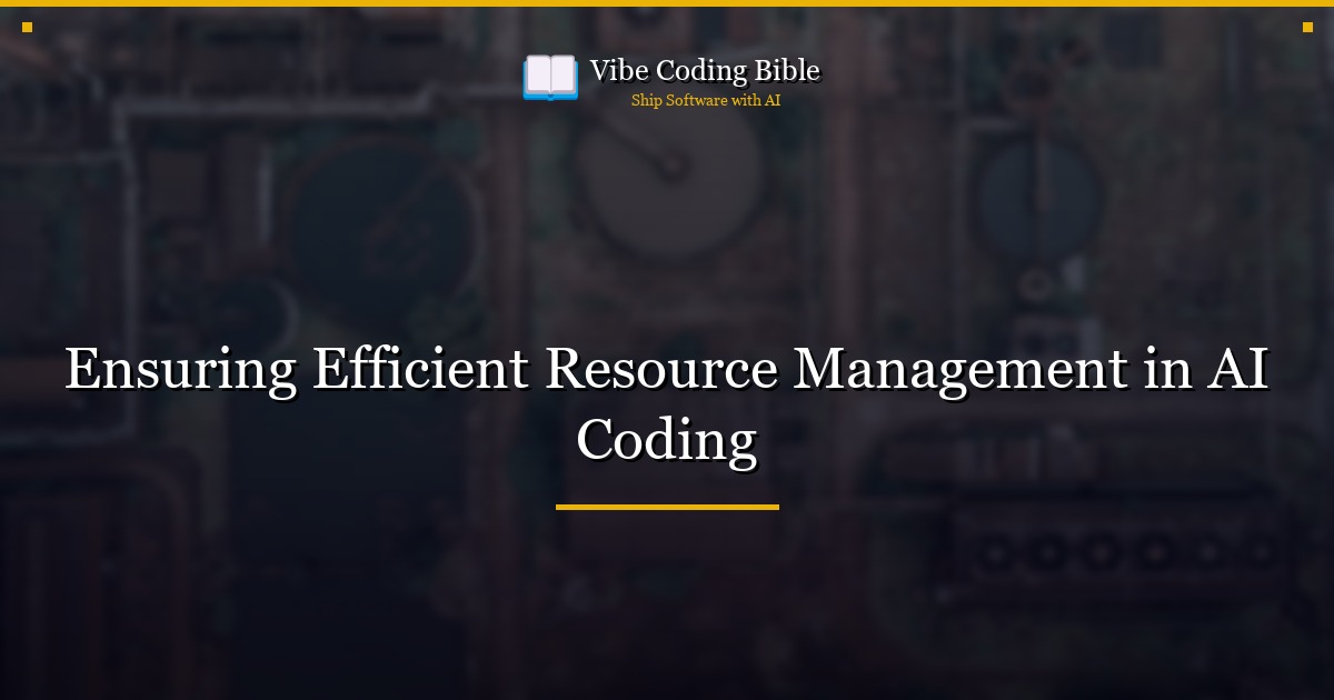 Ensuring Efficient Resource Management in AI Coding