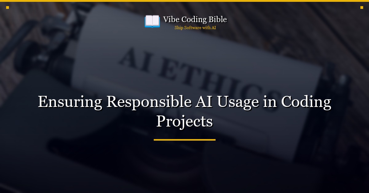 Ensuring Responsible AI Usage in Coding Projects