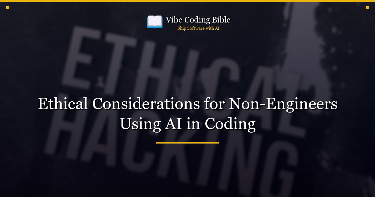 Ethical Considerations for Non-Engineers Using AI in Coding