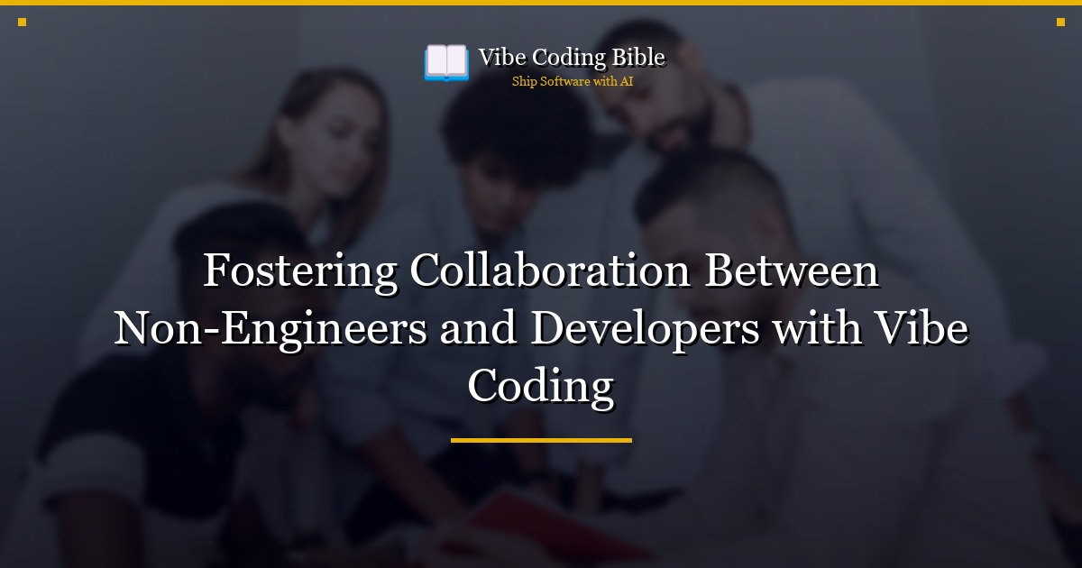 Fostering Collaboration Between Non-Engineers and Developers with Vibe Coding
