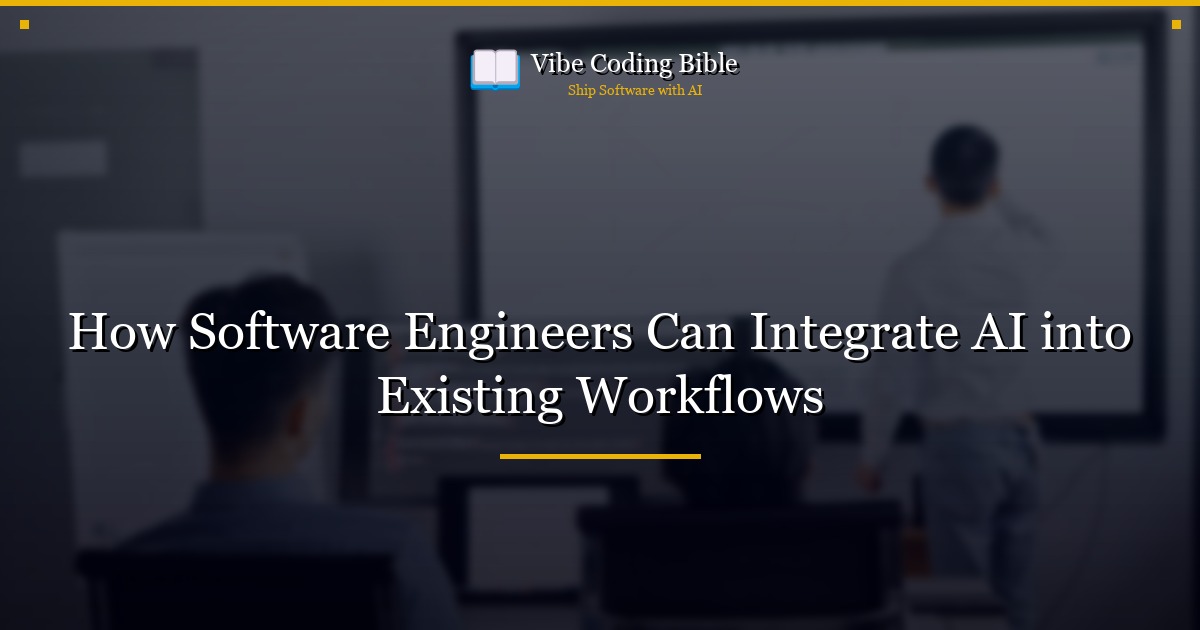 How Software Engineers Can Integrate AI into Existing Workflows