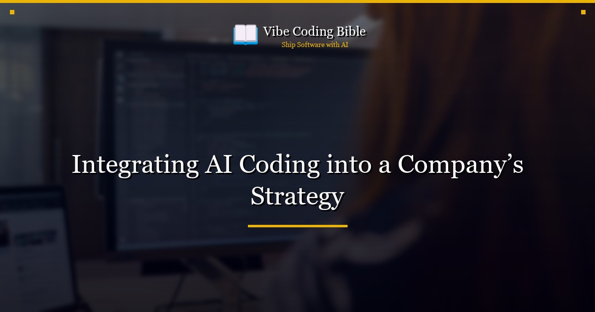 Integrating AI Coding into a Company’s Strategy
