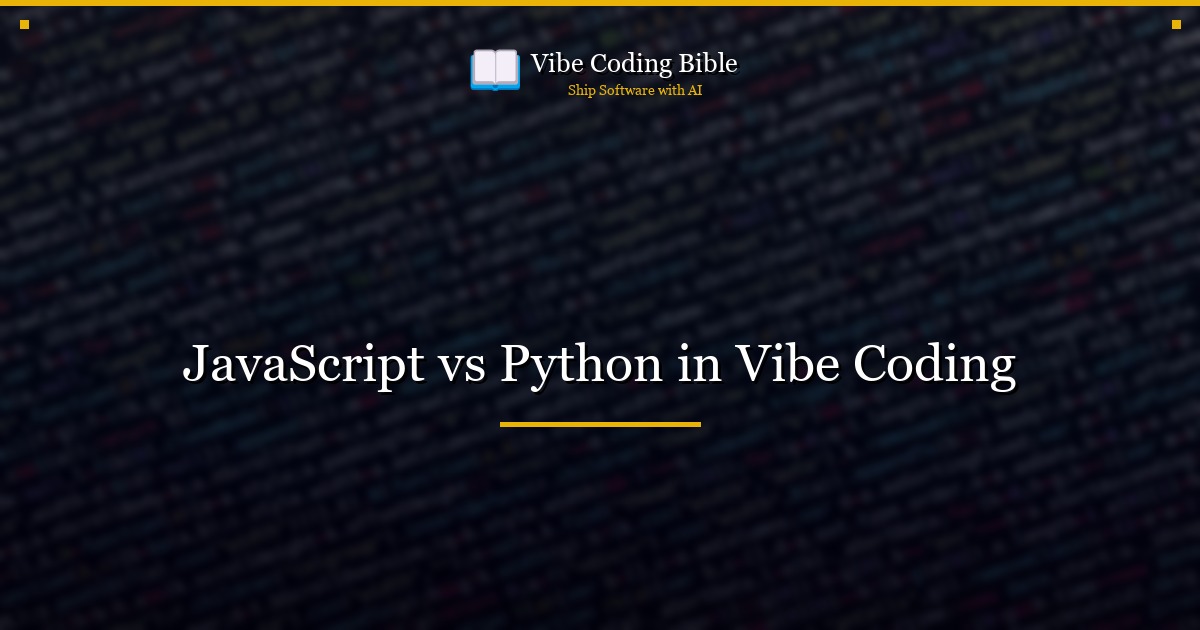 JavaScript vs Python in Vibe Coding