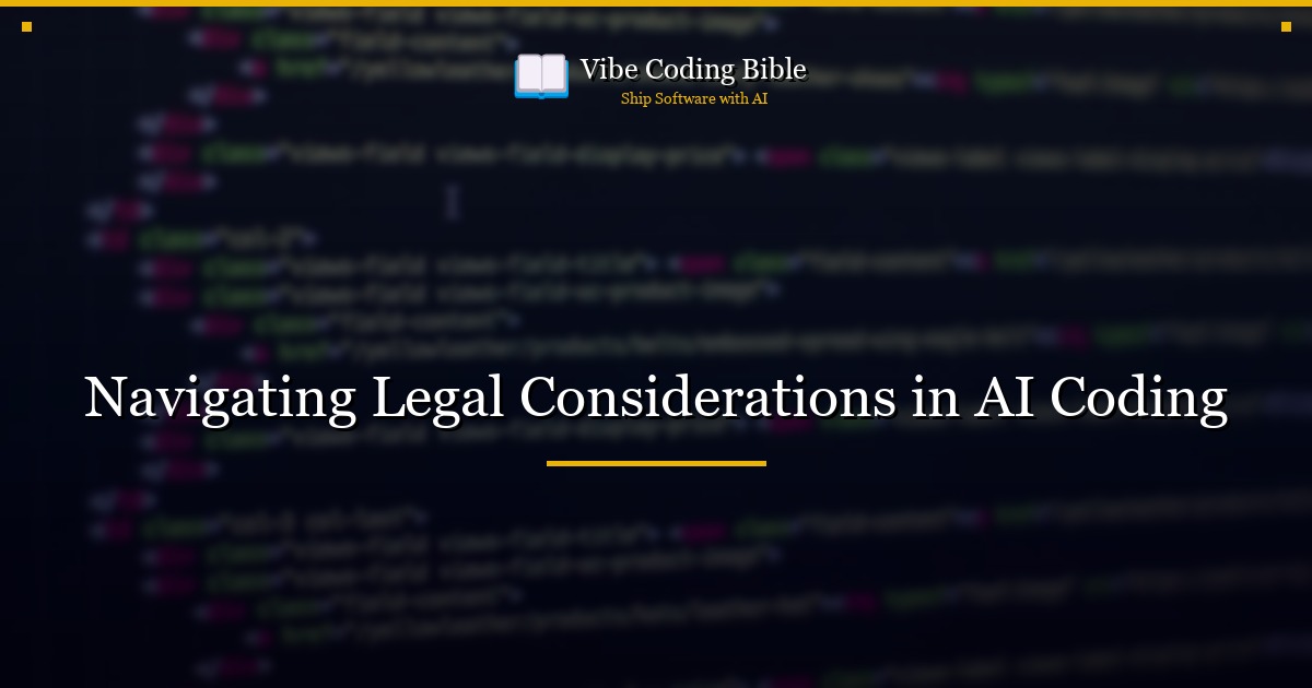 Navigating Legal Considerations in AI Coding