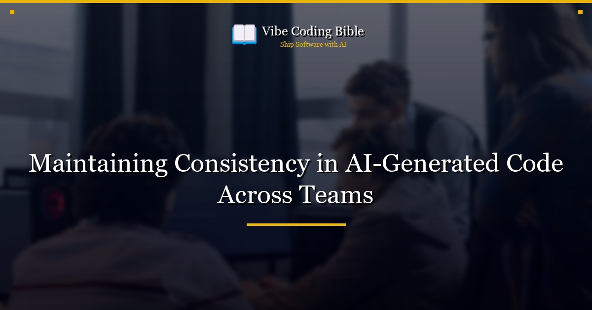 Maintaining Consistency in AI-Generated Code Across Teams
