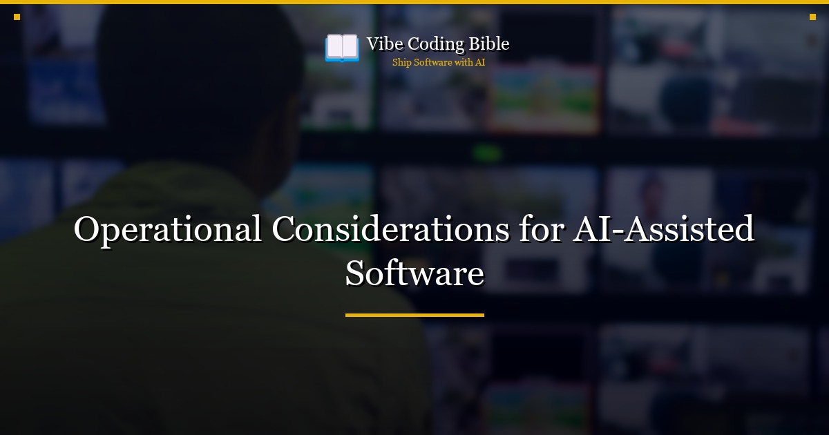 Operational Considerations for AI-Assisted Software