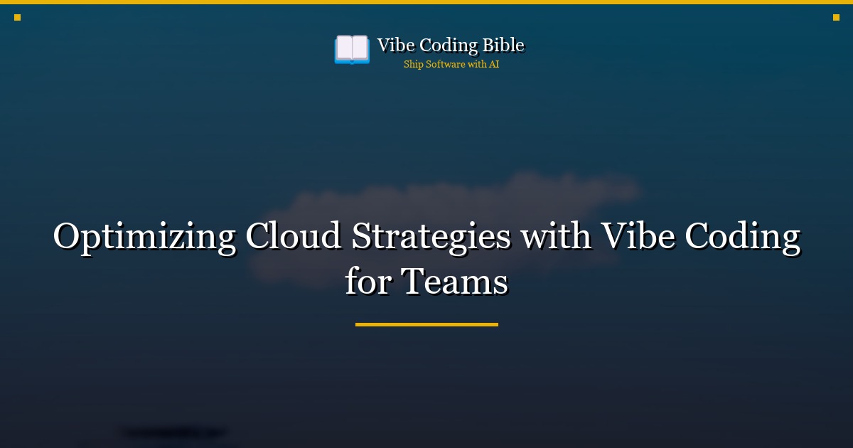 Optimizing Cloud Strategies with Vibe Coding for Teams