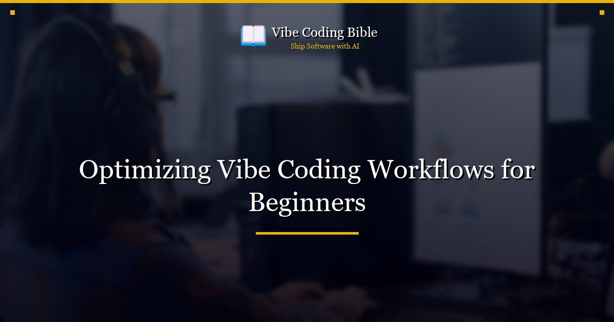 Optimizing Vibe Coding Workflows for Beginners