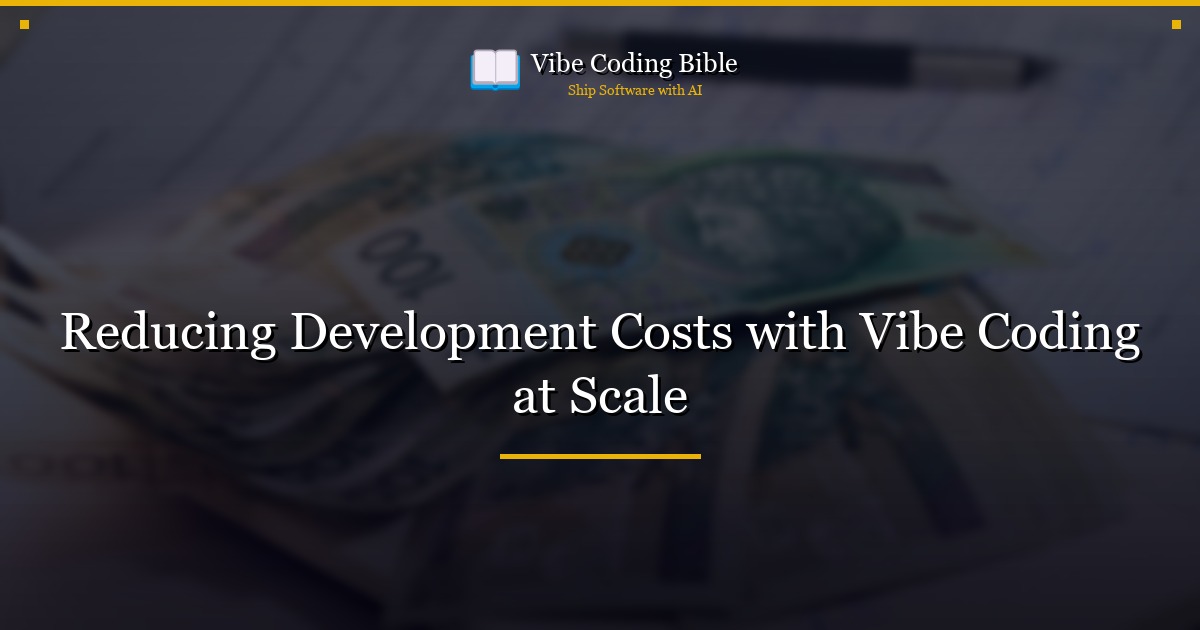 Reducing Development Costs with Vibe Coding at Scale