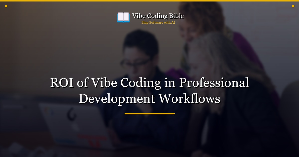 ROI of Vibe Coding in Professional Development Workflows