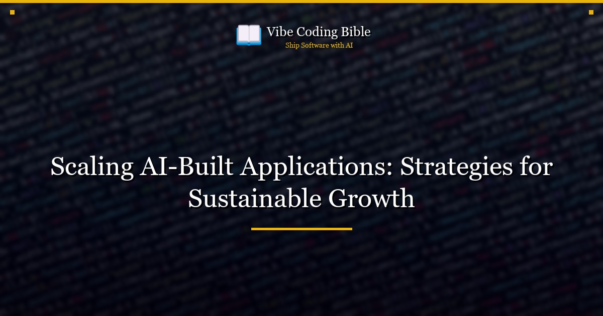 Scaling AI-Built Applications: Strategies for Sustainable Growth