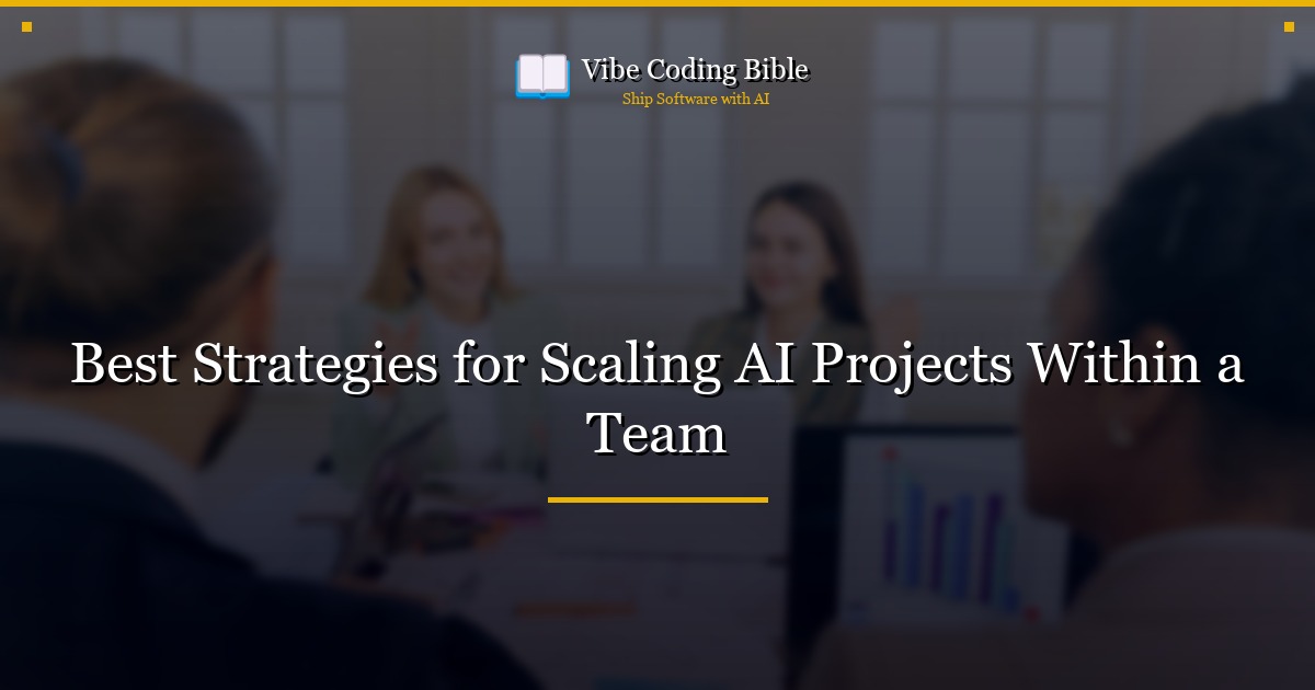 Best Strategies for Scaling AI Projects Within a Team