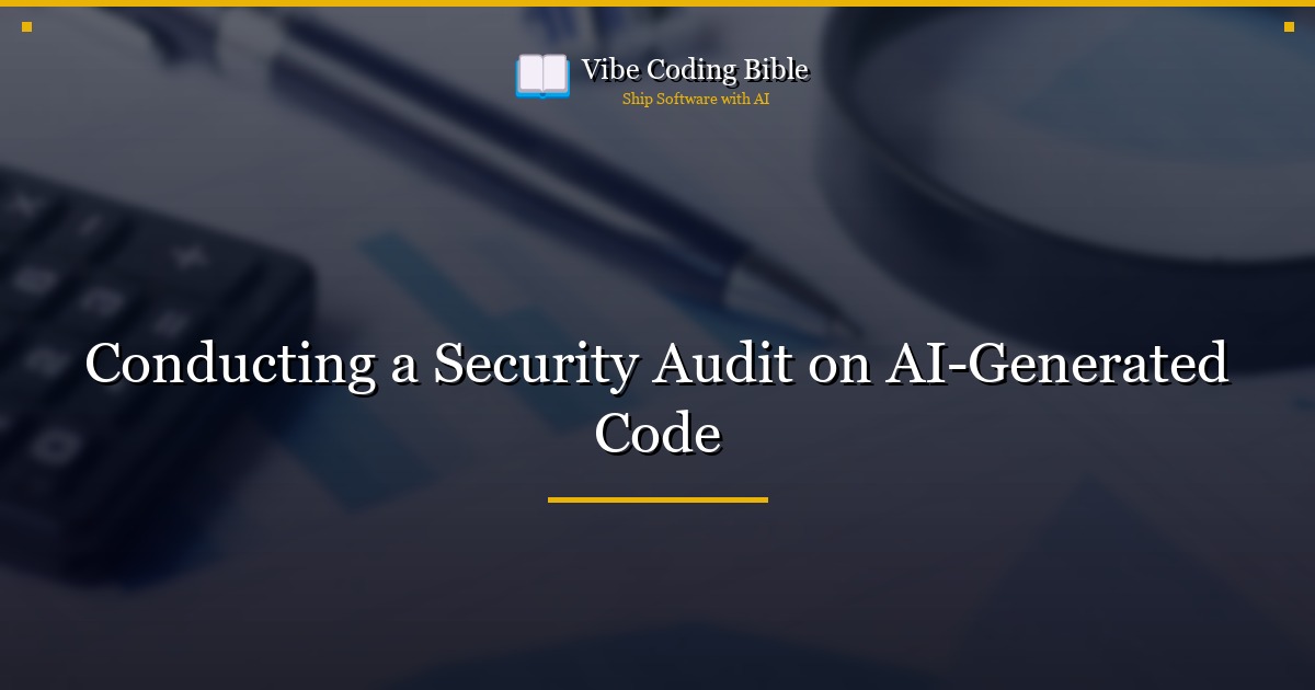 Conducting a Security Audit on AI-Generated Code