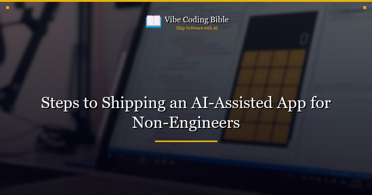 Steps to Shipping an AI-Assisted App for Non-Engineers