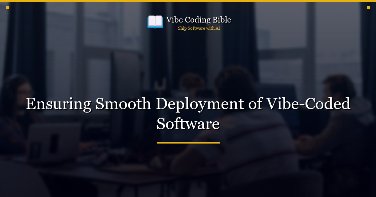 Ensuring Smooth Deployment of Vibe-Coded Software