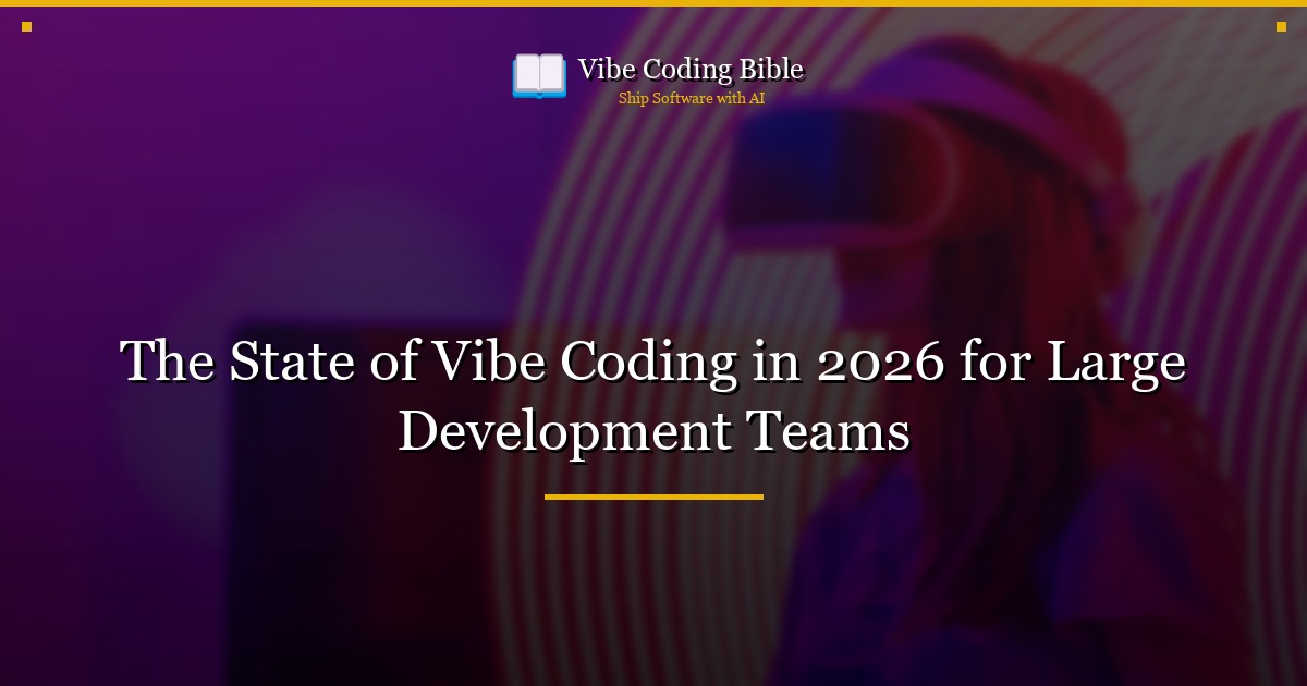 The State of Vibe Coding in 2026 for Large Development Teams