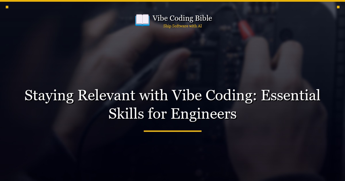 Staying Relevant with Vibe Coding: Essential Skills for Engineers