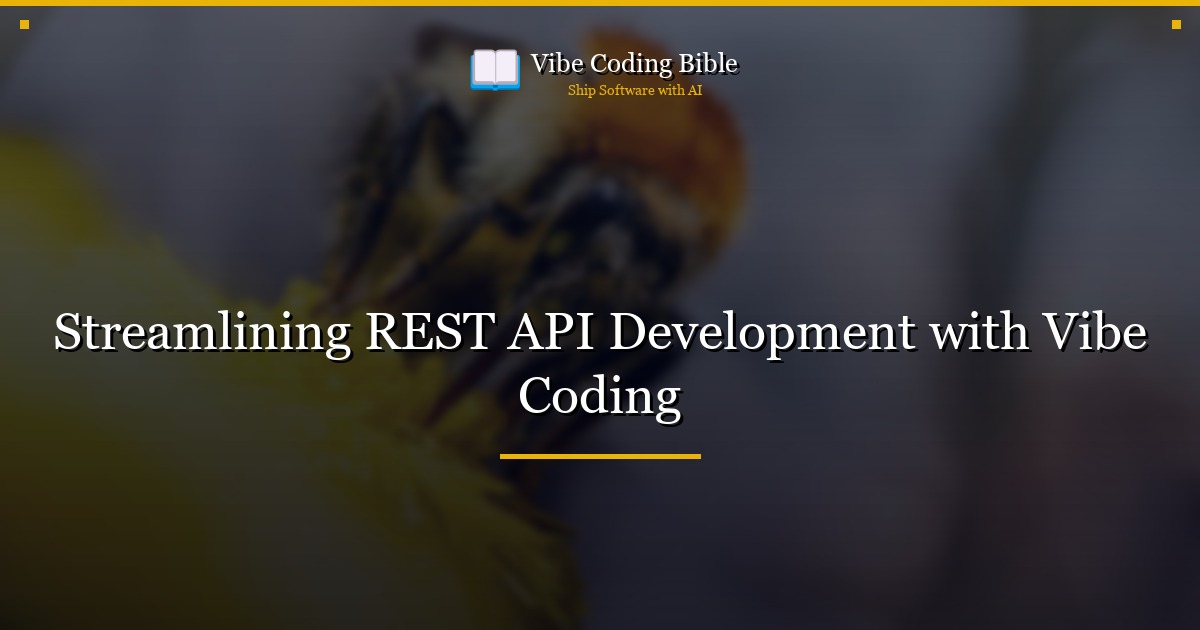 Streamlining REST API Development with Vibe Coding