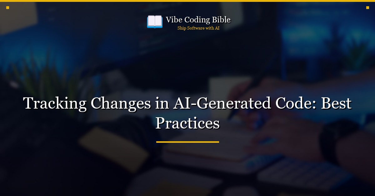 Tracking Changes in AI-Generated Code: Best Practices