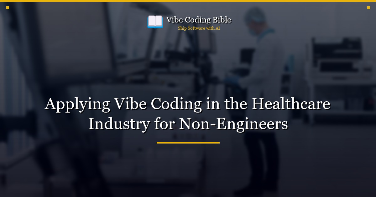 Applying Vibe Coding in the Healthcare Industry for Non-Engineers